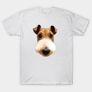 Wire Fox Terrier Cute Puppy Dog Face T-Shirt